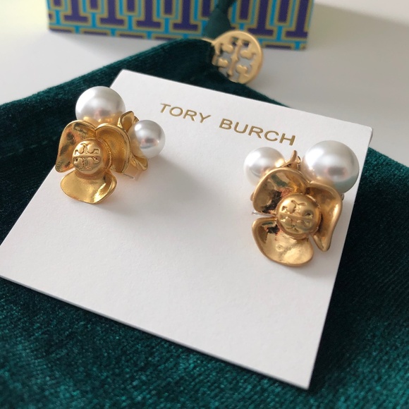 Tory Burch Pearl Earrings - Picture 1 of 7